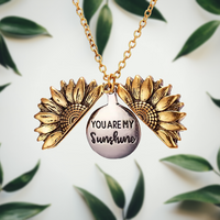 Silberner Sonnenblumen-Anhänger – Gold