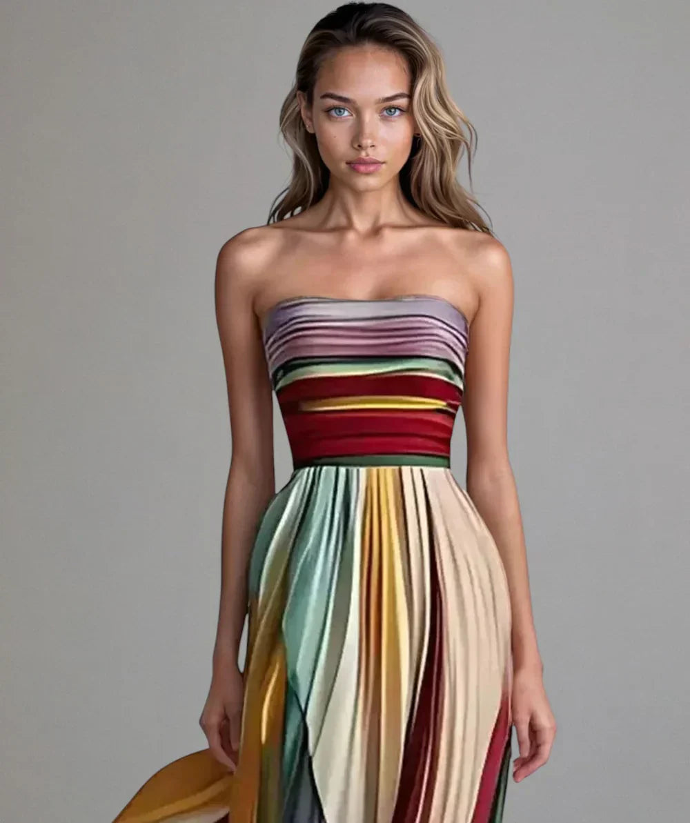 Azja | Exquisites Langarm-Freizeitkleid