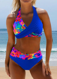 Elnora - Eleganter Kreuzriemen-Bikini – Blau