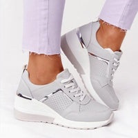 Tamara | Damen Komfort Sneaker mit Schnürung – Grau
