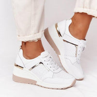 Tamara | Damen Komfort Sneaker mit Schnürung – Weiß