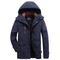 Wasserdichter Parka Wintermantel Kapuzenjacke – Marine