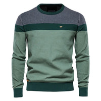 Thomas | Herren Klassischer Strick Pullover – Grün