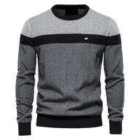 Thomas | Herren Klassischer Strick Pullover – Grau