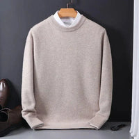 Thomas | Mühelos stilvoller Pullover mit geometrischem Muster – Khaki