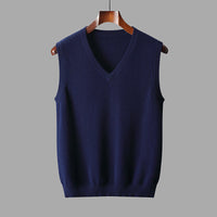 Thorben | Herren V-Ausschnitt Pullunder – Marine