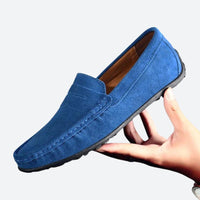 Klassische Wildleder Herren Loafers – Blau