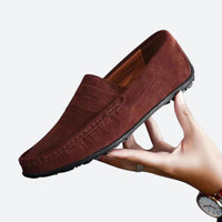 Klassische Wildleder Herren Loafers – Rot