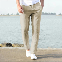 Timo | Herren Leichte Luftige Leinenhose – Khaki