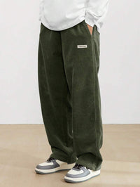 Tom | Herren Weite Baggy Hose Verstellbarer Bund – Grün