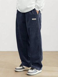 Tom | Herren Weite Baggy Hose Verstellbarer Bund – Blau