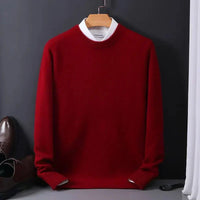 Thomas | Mühelos stilvoller Pullover mit geometrischem Muster – Rot
