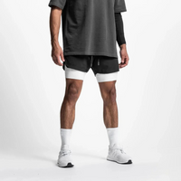 Trainings-Sommer-Shorts für Herren | Sport – Schwarz-weißes Futter