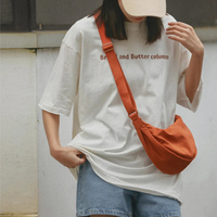 Trendige Halbmond-Crossbody-Tasche für Damen | Moderner – Orange