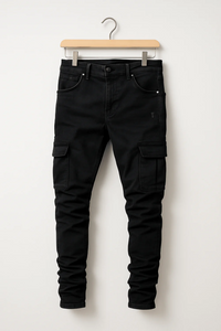 Trendige Sommer-Jeans für Herren | Cargo – Schwarz
