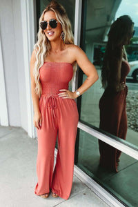 IRMGARD - SCHULTERFREIER JUMPSUIT – Orange