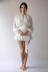 "Svetlana" Mini Dress – Weiß