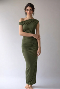 "Alina" Maxi Dress – Oliv