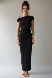 "Alina" Maxi Dress – Schwarz