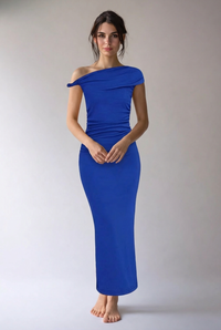 "Alina" Maxi Dress – Saphirblau