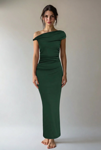 "Alina" Maxi Dress – Dunkelgrün