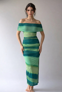 "Teodora" Midi Dress – Grün