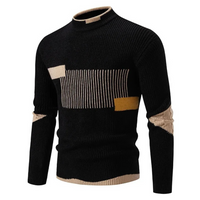 Reymond™ Lässiger Strickpullover – Geometrisches Schwarz