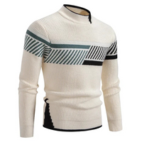 Liam® | Premium Pullover für Herren – Beigestreifen