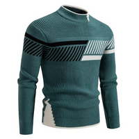 Liam® | Premium Pullover für Herren – Grüner Streifen