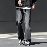 Andreas | Lässige Baggy Jeans mit weitem Bei – Schwarzgrau