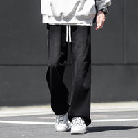 Andreas | Lässige Baggy Jeans mit weitem Bei – Schwarz