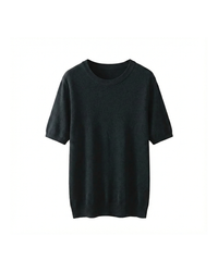 Elisa | Klassisches Kaschmirshirt von Elliot – Schwarz