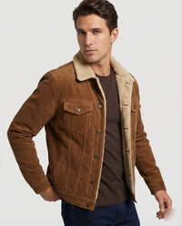 Elegante Cord Herrenjacke – Braun