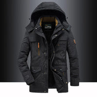 Warmer Winterparka für Herren | Lang – Schwarz