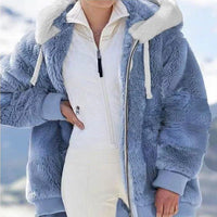 Petra™ | Winterjacke mit Kapuze – Blau