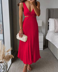 Valentina | Elegantes Abend-Midikleid – Rot