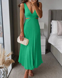 Valentina | Elegantes Abend-Midikleid – Grün