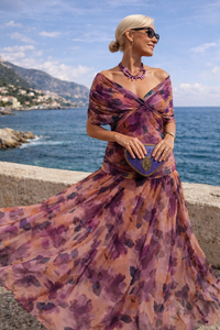 Valentina | Festliches Maxikleid mit V-Ausschnitt – Verzauberter Garten