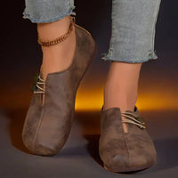 Heidi-Mode | Elegante Ergonomische Flachschuhe mit Weicher Sohle – Kaffee