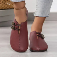 Heidi-Mode | Elegante Ergonomische Flachschuhe mit Weicher Sohle – Rot
