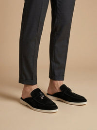 Edmund | Metallverzierung Gummisohle Loafer – Schwarz