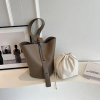 Blanca - Vielseitige Ledertasche – Grau