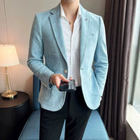 Herren Elegant Slim Fit Hochzeitsgast Anzug Blazer | Stylisch – Himmelblau