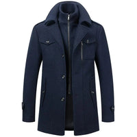 Nikolaus® | Eleganter Wintermantel – Blau