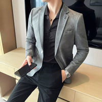 Herren Elegant Slim Fit Hochzeitsgast Anzug Blazer | Stylisch – Grau