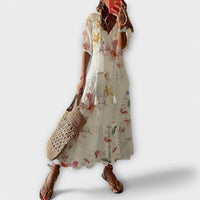 Bettina - Bohemian Maxi Dress – Beige