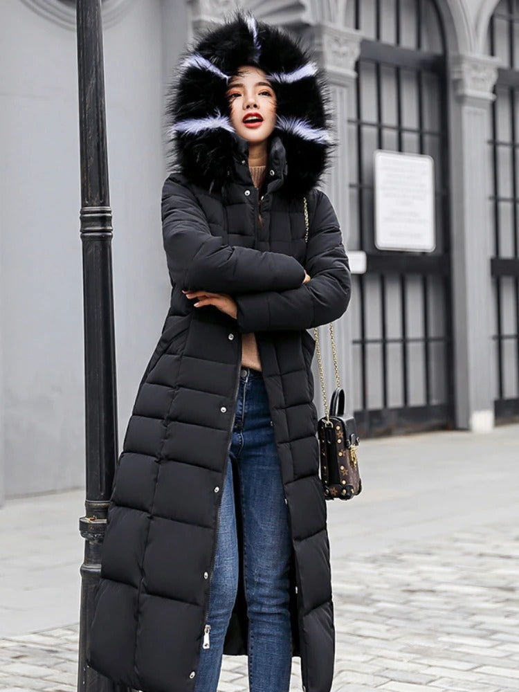 Oliburneia | Damen Elegante Pufferjacke mit Daunen-Baumwollfüllung