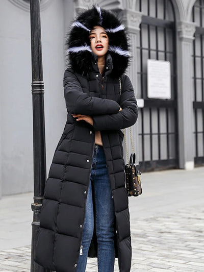 Oliburneia | Damen Elegante Pufferjacke mit Daunen-Baumwollfüllung