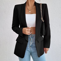 Blazer für Damen – Elegante lange Sommerjacke – Schwarz