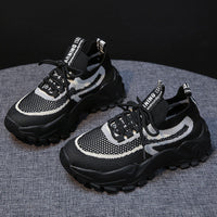 ByLoavies Sommer-Sneakers | Bequeme trendige Schuhe für Frauen – Schwarz